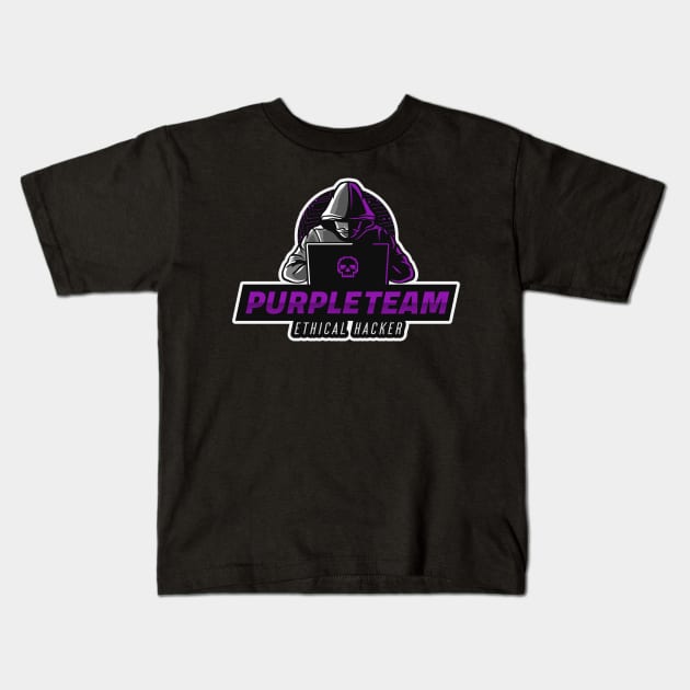 Purple Team | Hacker Design Kids T-Shirt by leo-jess